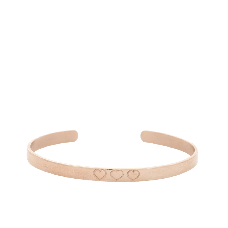 Heart Engraved Bangle