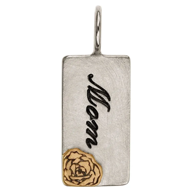 HEATHER B. MOORE Rose "Mom" ID Tag Charm