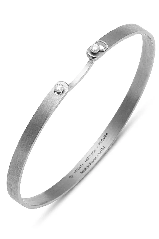 Hers Titanium Mood Bangle - White Gold