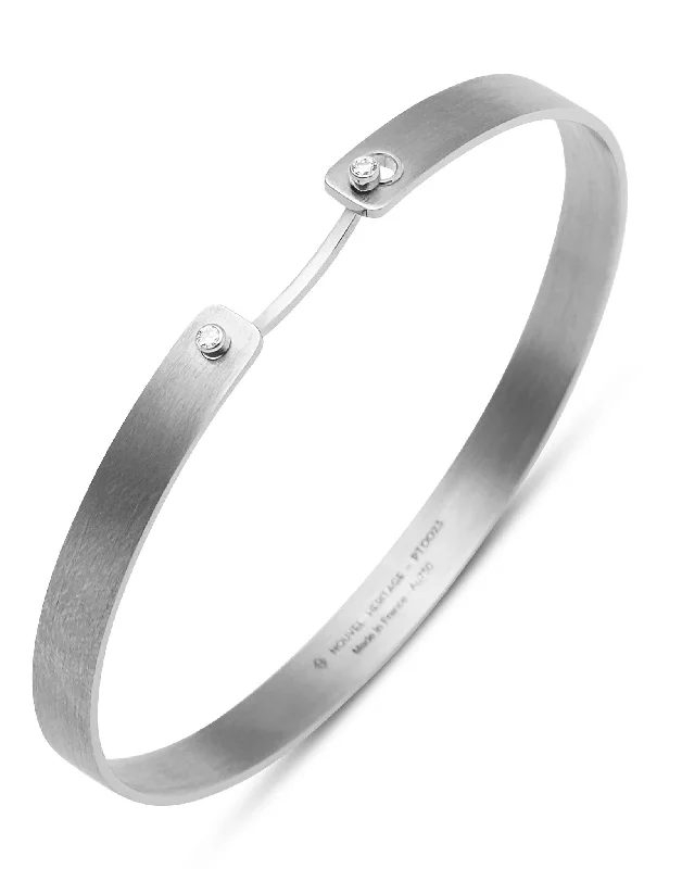 Hers Titanium Mood Bangle - White Gold