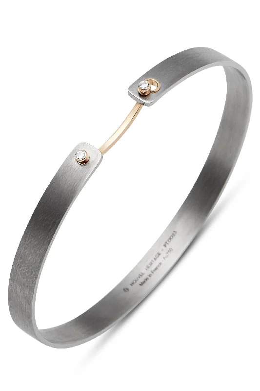 His Titanium Mood Bangle - Rose Gold