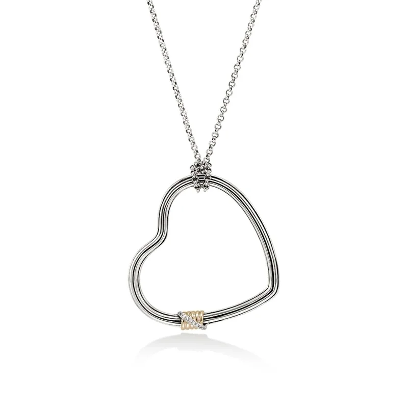 JOHN HARDY Bamboo Heart Pendant Necklace