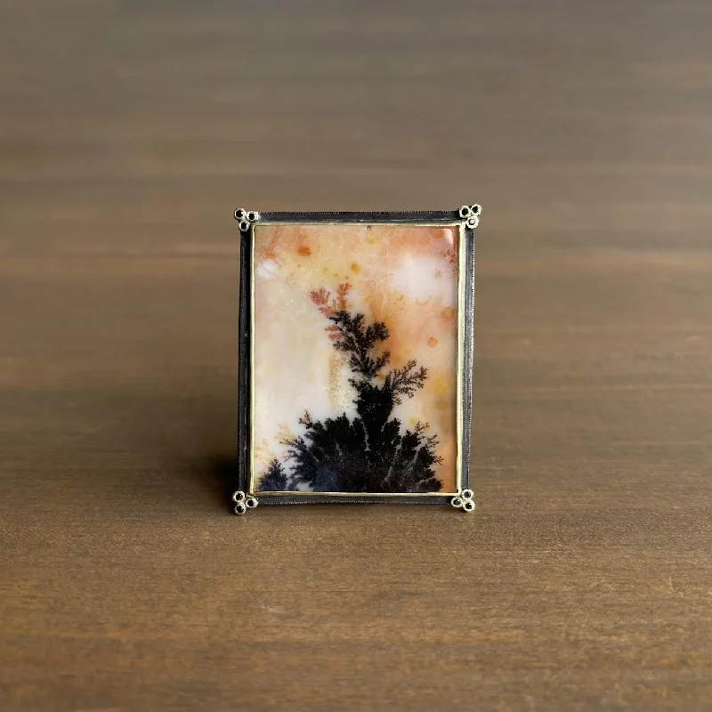 Dendritic Agate Convertible Brooch/Pendant