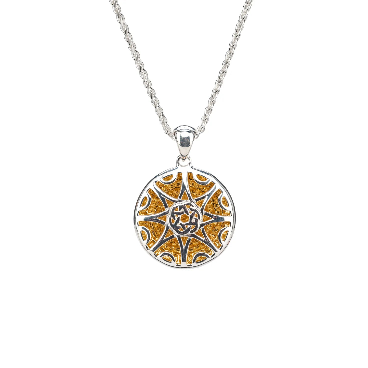 Keith Jack Sterling Silver + 14k Gilded Celestial Pendant