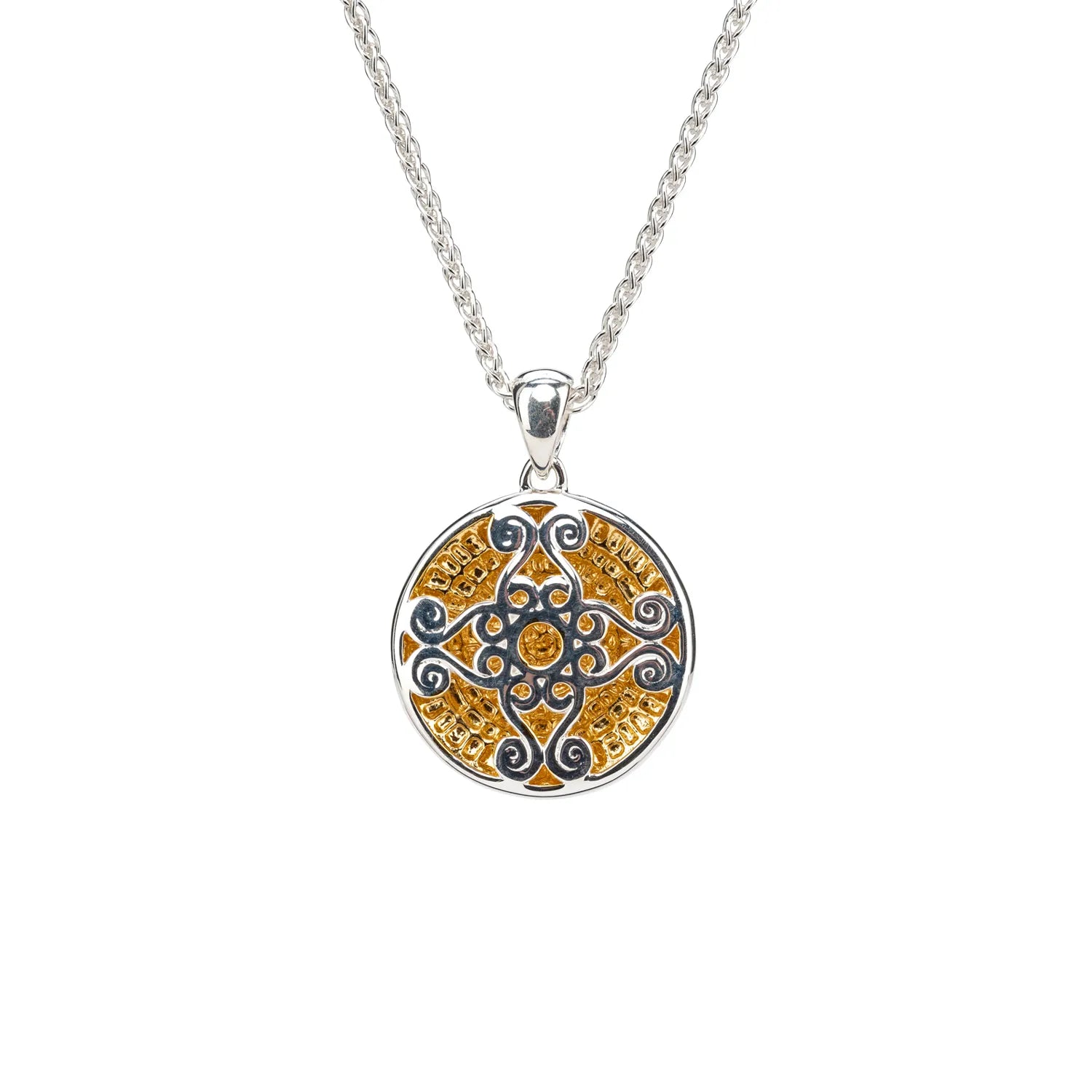 Keith Jack Sterling Silver + 14k Gilded Celestial Pendant