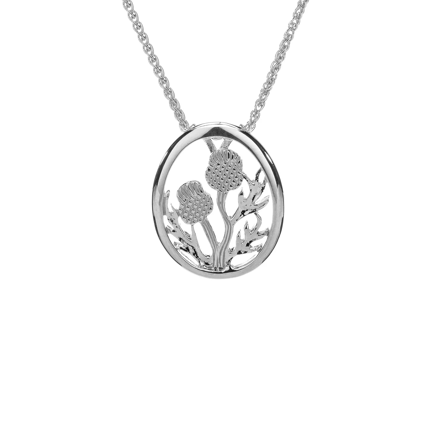 Keith Jack Sterling Silver Thistle Framed Pendant