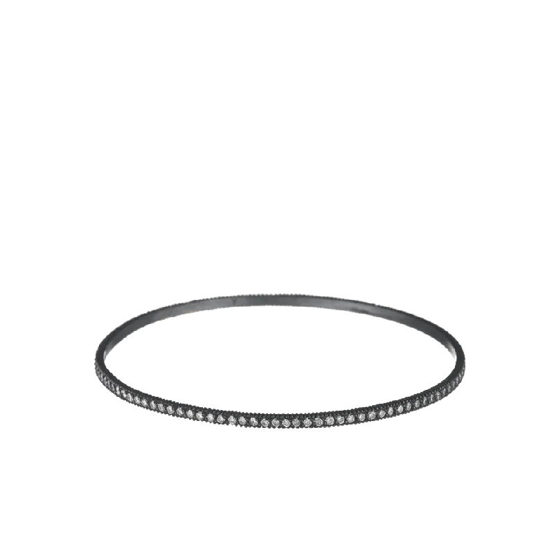 Lilah White Diamond Pave Bangle