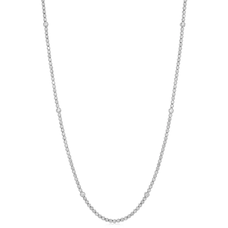 Long Diamond Station Necklace