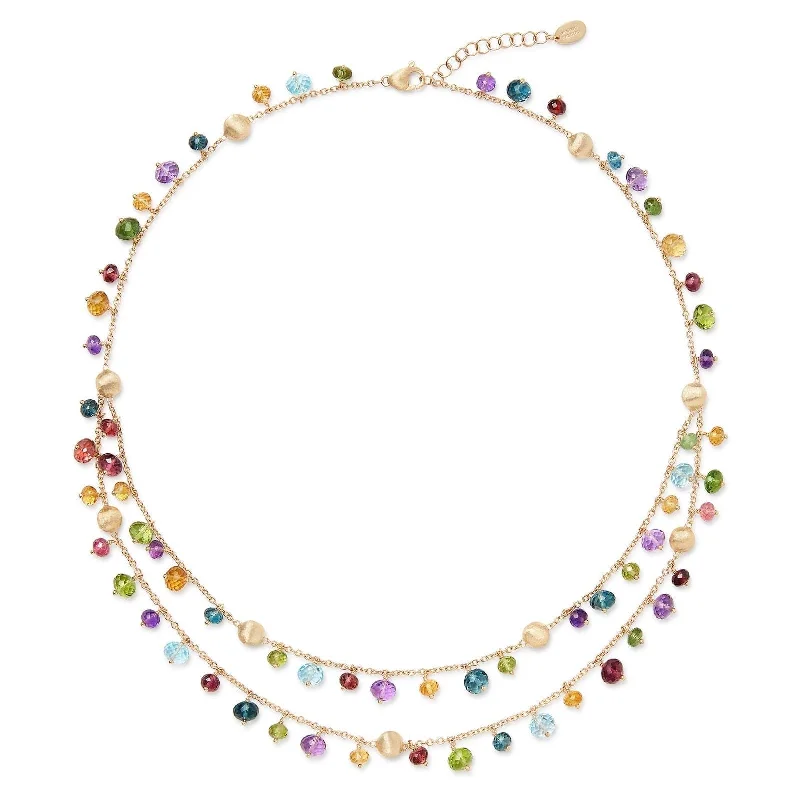 MARCO BICEGO Africa Two Strand Mixed Gemstone Necklace