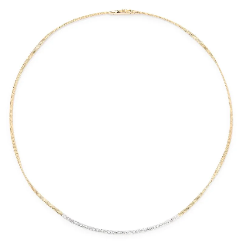 MARCO BICEGO Marrakech Coil Necklace with Diamond Bar