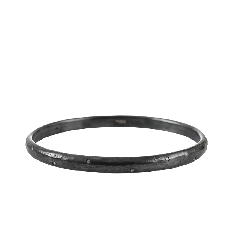 Medium Mica Bangle with Small Diamonds