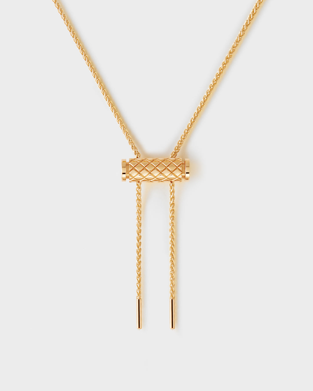 Gold Latch Pendant on MM Chain in Yellow Gold