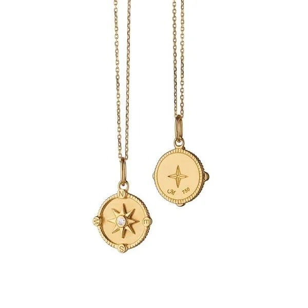 MONICA RICH KOSANN Mini Compass Charm Necklace