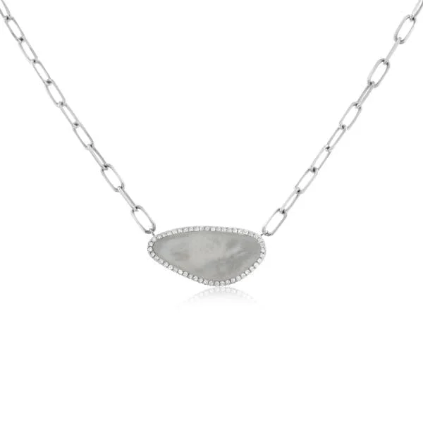 Mother of Pearl & Diamond Pendant