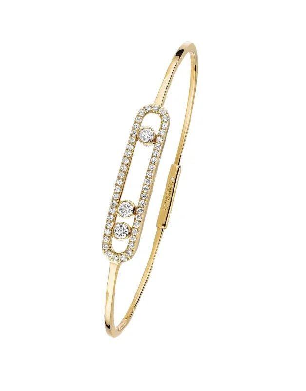 Move Thin Pave Diamond Bangle