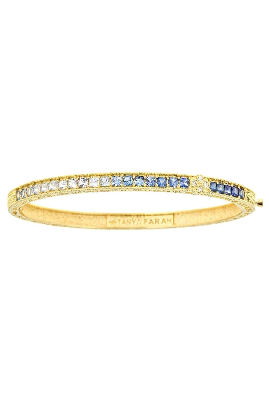 Ombre Blue Sapphire Bangle