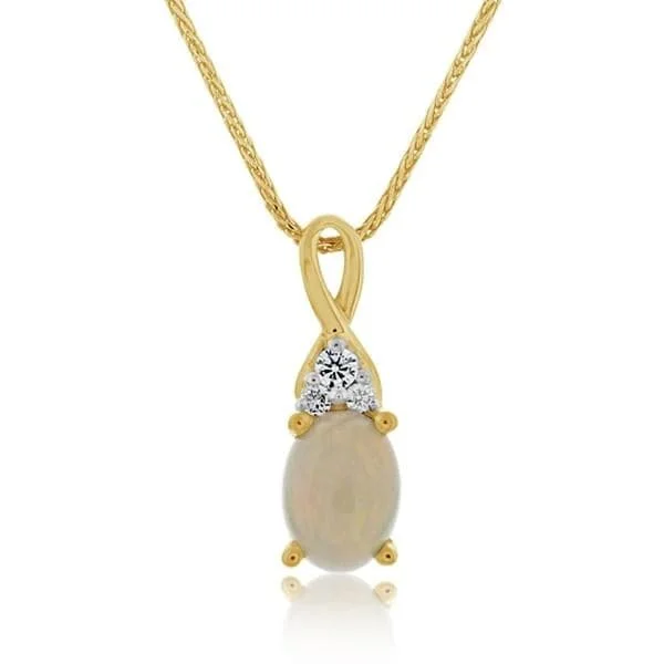 Opal & Diamond Necklace