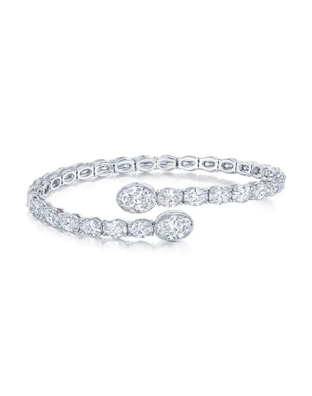 Orbit Bangle with Oval Diamonds