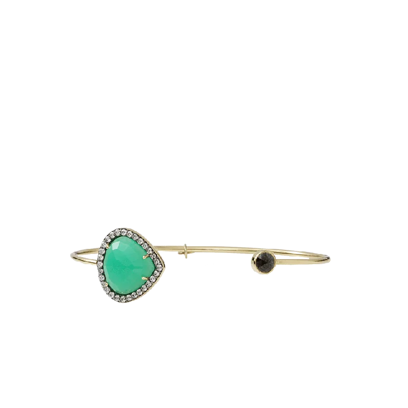 Pear Shape Chrysoprase Bangle