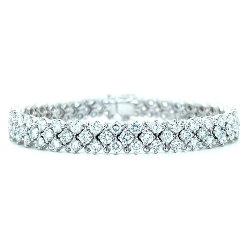 Post-1980s 18KT White Gold Diamond Bracelet