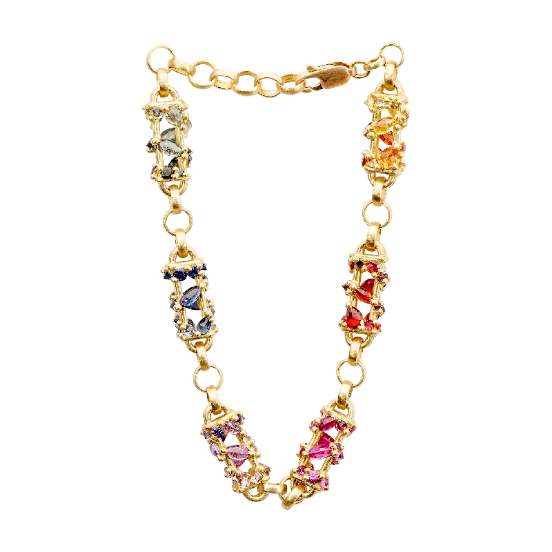 Rainbow Fontaine Bar Link Bracelet - 11253