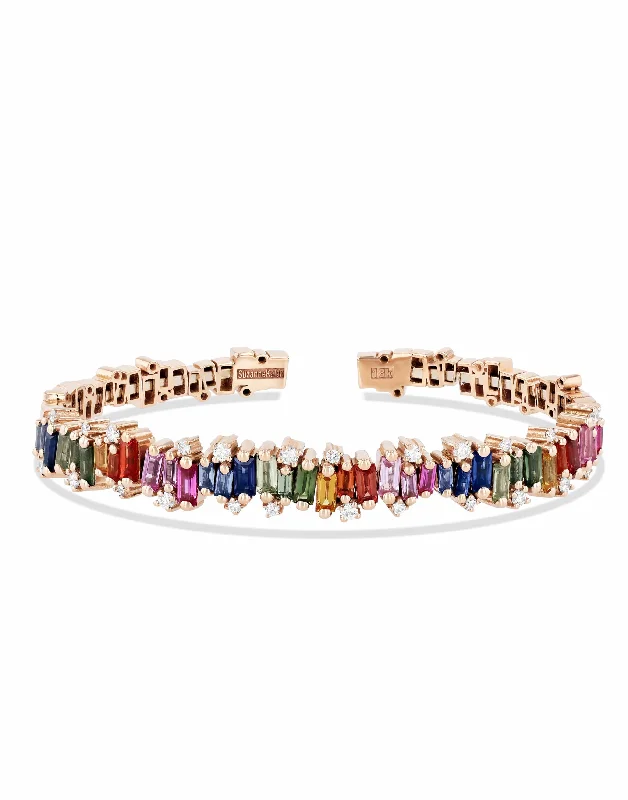 Rainbow Sapphire Bangle