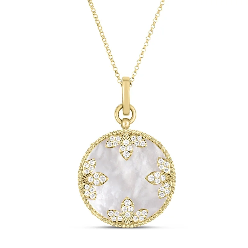 ROBERTO COIN Mother of Pearl Diamond Medallion