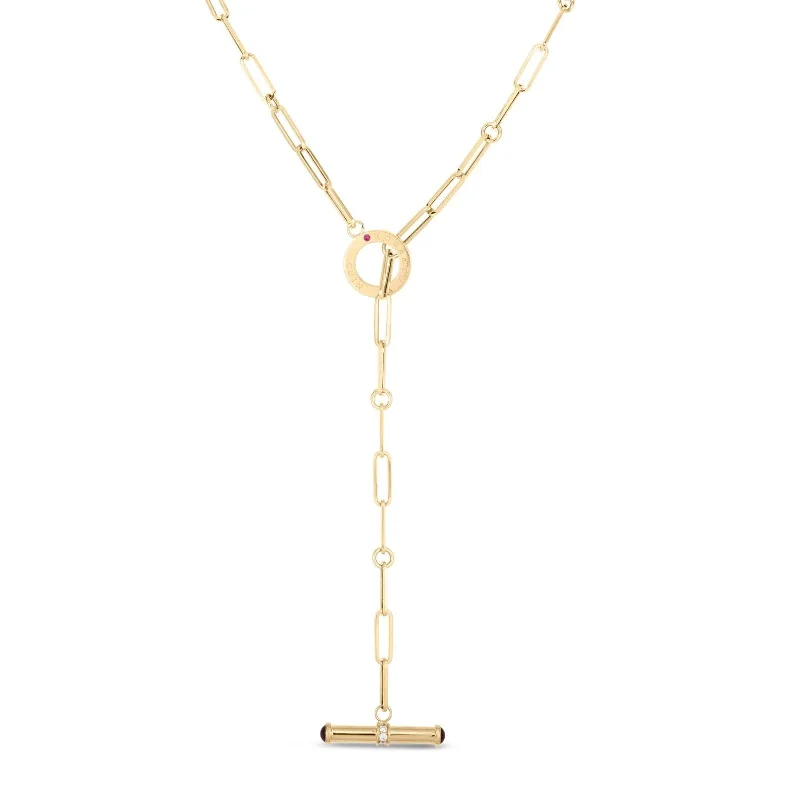 ROBERTO COIN Oro Classic Paperclip Link Toggle Necklace