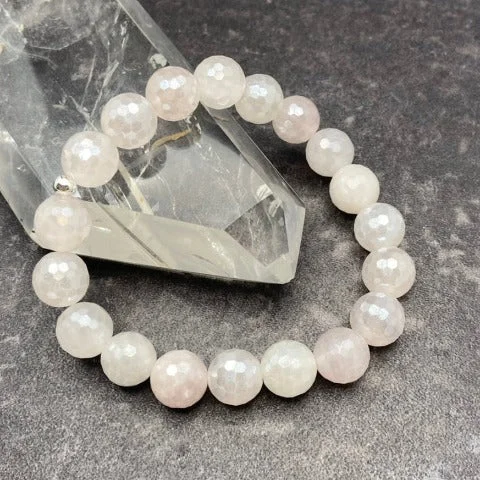 Rose Quartz Crystal Stretch Bracelet