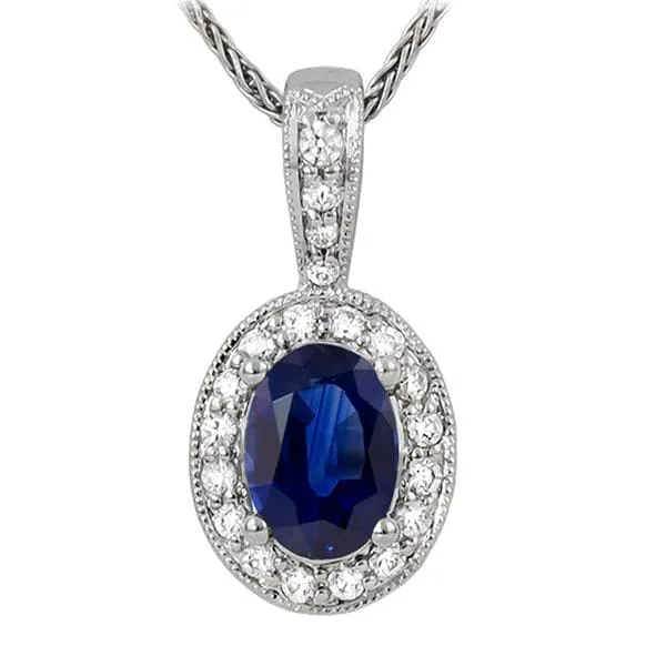 Sapphire & Diamond Pendant