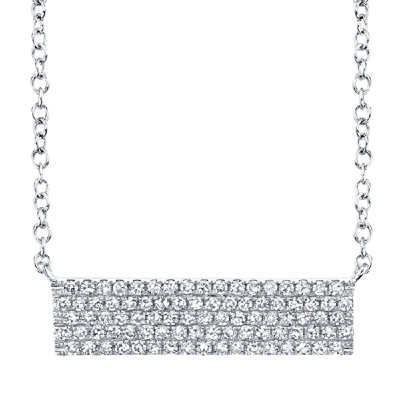 0.25CT 14K W/G DIAMOND PAVE NECKLACE