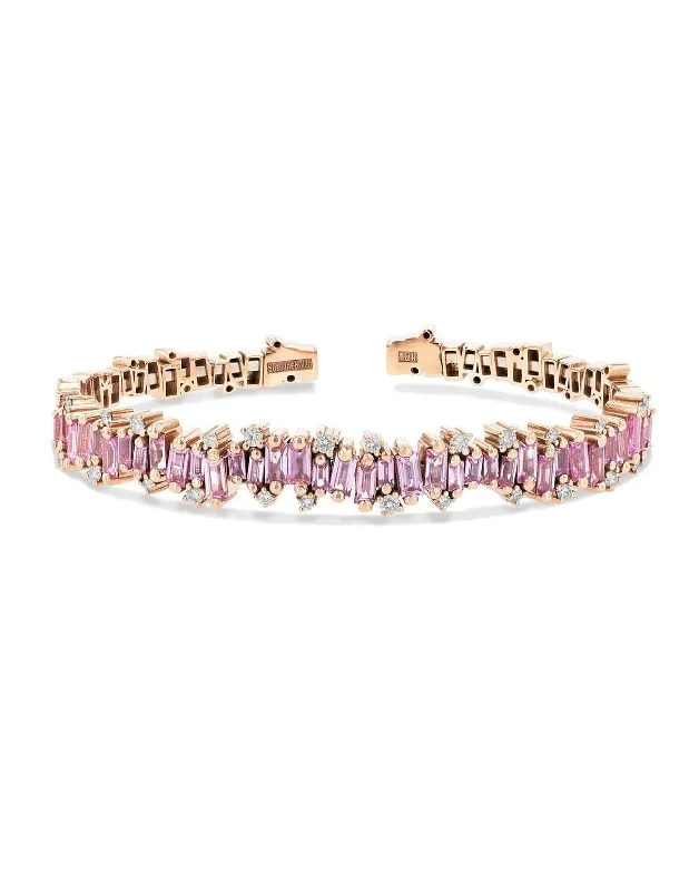 Sophia Pink Sapphire Bangle