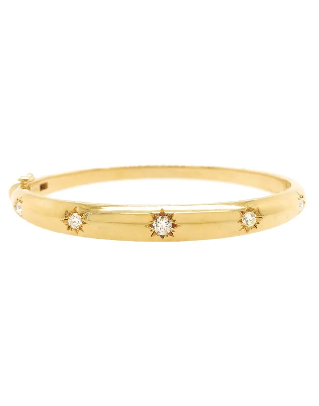 Star Set Diamond Bangle