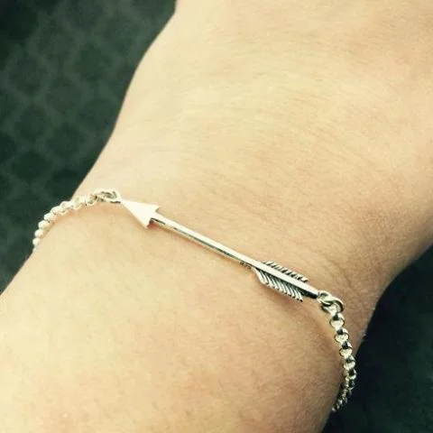 Sterling Arrow Bracelet - Breathe Bravely - Giving Voice to Cystic Fibrosis