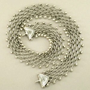 Tabra Sterling Silver Open Weave Connector Necklace Chain CNK20