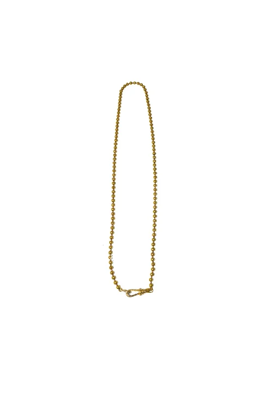 The Woods 24” Ball Chain with Pave Diamond Clip