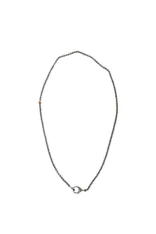 The Woods STOCK 24" Skinny Chain with Pave Diamond Clasp