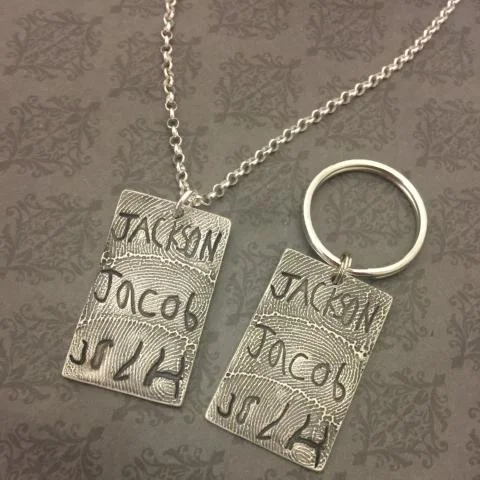 Print Or Signature Keepsake - Necklace or Keychain