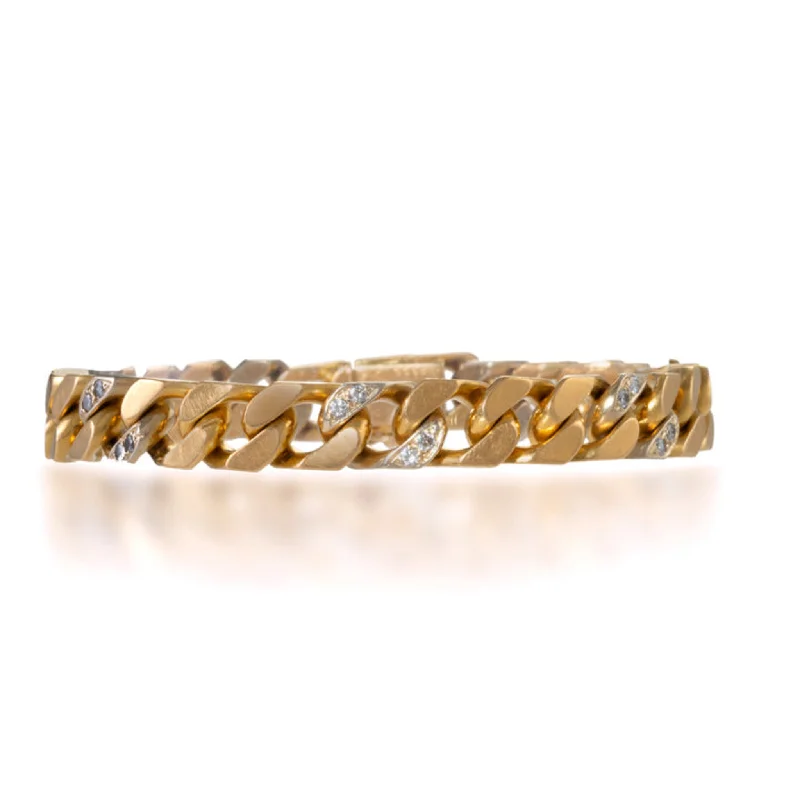 Van Cleef & Arpels Paris 1960s 18KT Yellow Gold Diamond Bracelet