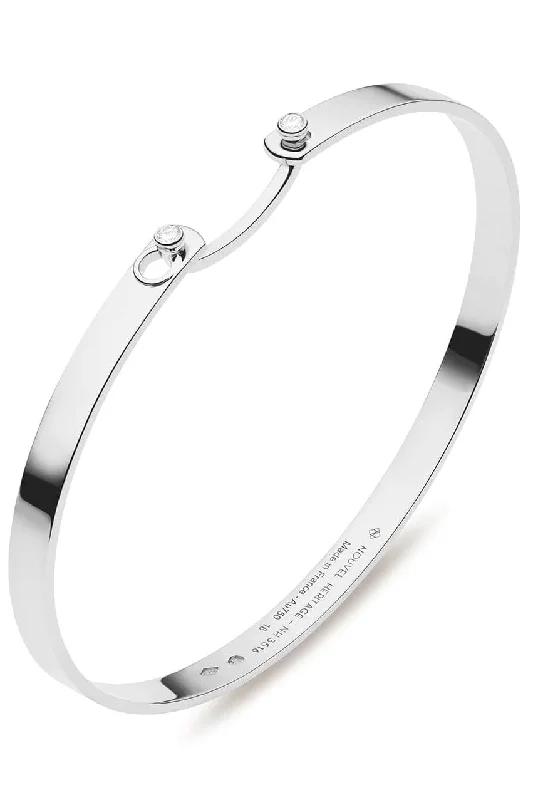 White Gold Diamond Monday Morning Mood Bangle