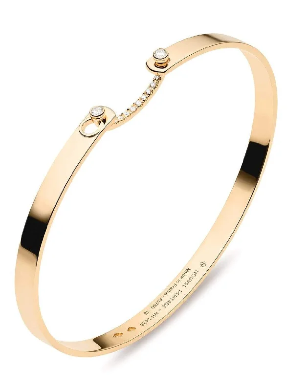 Yellow Gold Diamond Business Meeting Mood Bangle